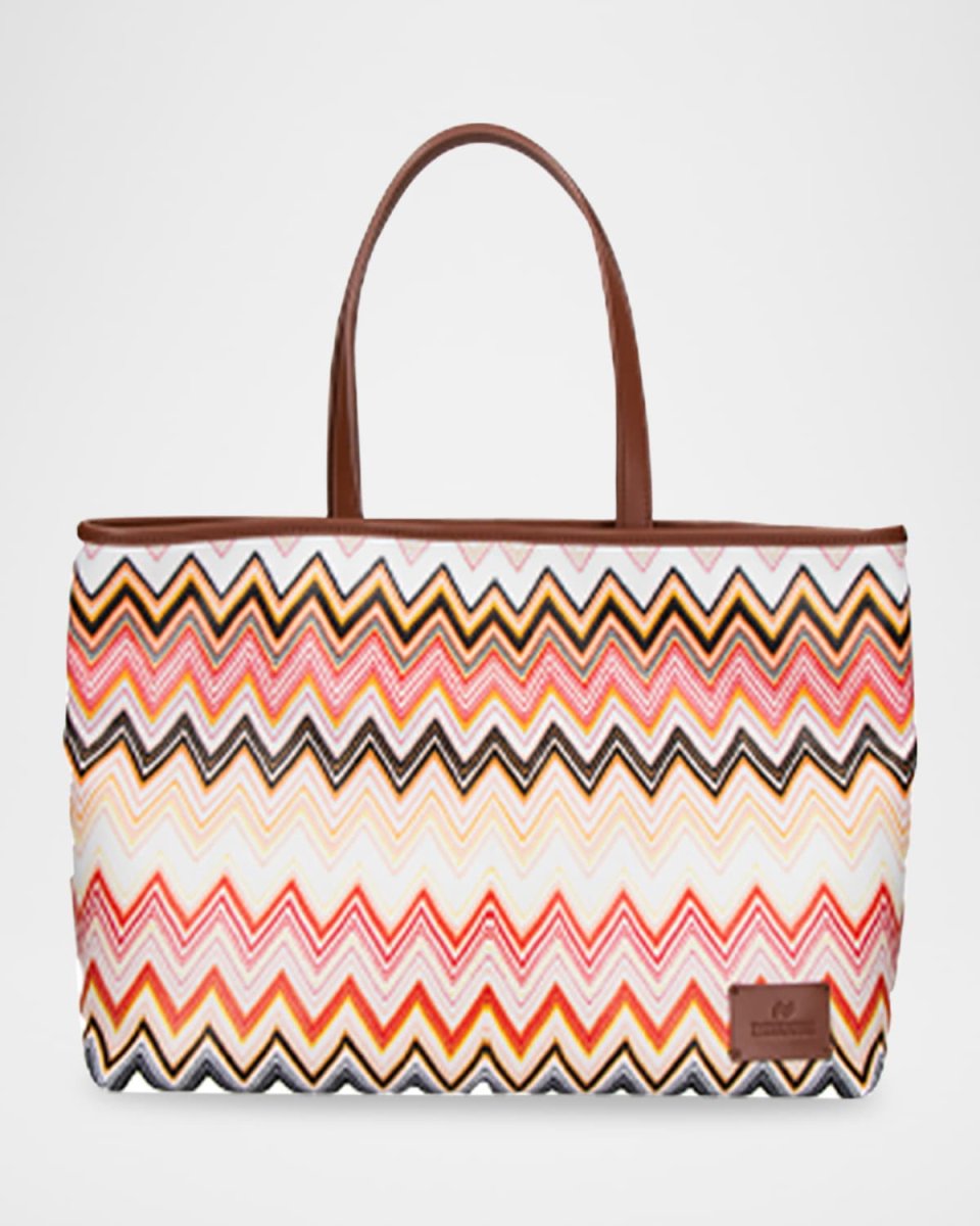 Large Chevron Canvas Tote Bag